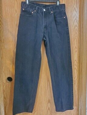 Mens Levi's 550 Black Jeans Size 32/32 100% Cotton